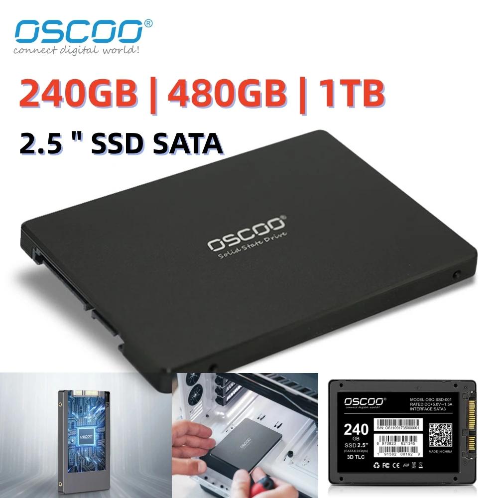 OSCOO Sata3  ָ Ʈ ̺, HDD 2.5 ϵ ũ ũ, 64GB, 120GB, 240GB, 480GB, 512GB, 1TB, 2.5 ġ